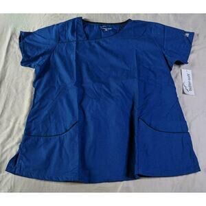 UA Butter-Soft Women's Asymmetrical Neck 4-Pocket Scrub Top KB8 PINK Size 4XL